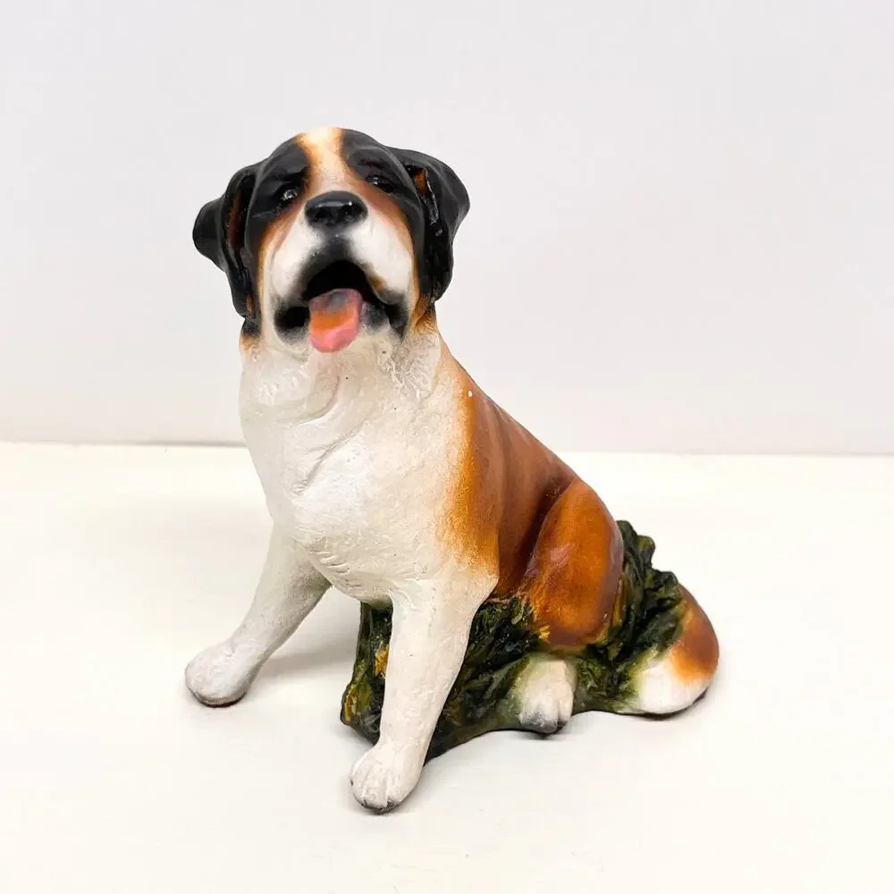 Vintage Ron Hevener Signed St. Bernard Figurine